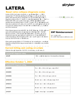 LATERA nasal valve collapse diagnosis codes