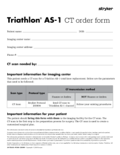 Triathlon AS-1 CT Order Form