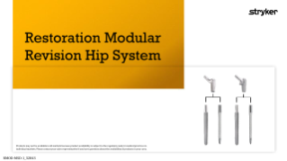 Restoration Modular Revision Hip System slide deck