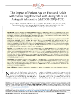 Impact of Patient Age: Autograft or rhPDGF-BB/b-TCP