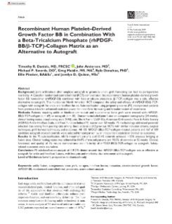 Recombinant Human Platelet–Derived Growth Factor BB…