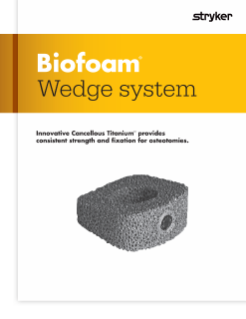 Biofoam Wedge System | Brochure