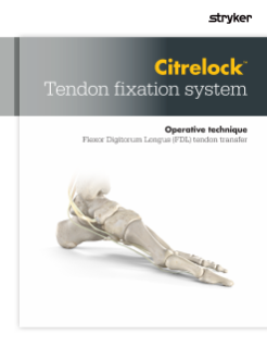 Citrelock Tendon Fixation (FDL) | Operative Technique