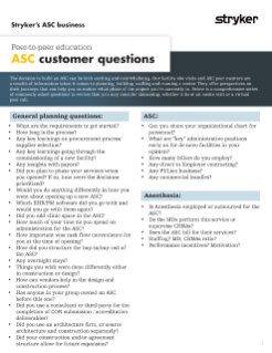 ASC Customer Education FAQs