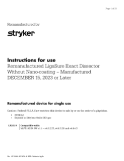 Remanufactured LigaSure Exact Dissector, Without Nano-coating